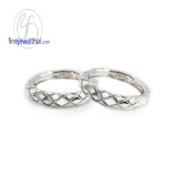 แหวนทองคำขาว แหวนคู่ แหวนแต่งงาน แหวนหมั้น - RC1203WG